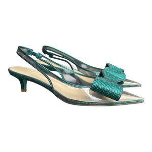 Betsey Johnson Alli Rhinestones Kitten Heels US 6.5 Original Retail $119